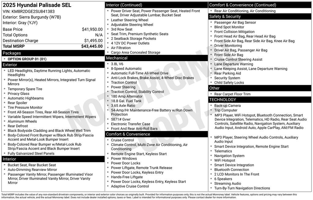 Certified 2025 Hyundai Palisade SEL SUV