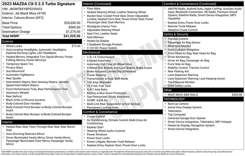 2023 Mazda CX-5 TURBO Signature Auto AWD's photo