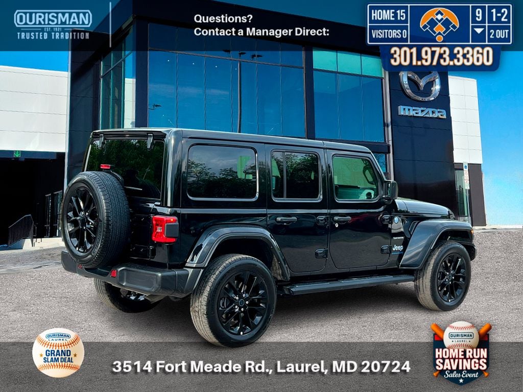 Used 2024 Jeep Wrangler 4xe Sahara 4XE with VIN 1C4RJXP62RW303685 for sale in Maryland City, MD