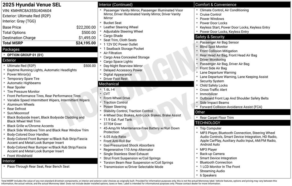 Certified 2025 Hyundai Venue SUV
