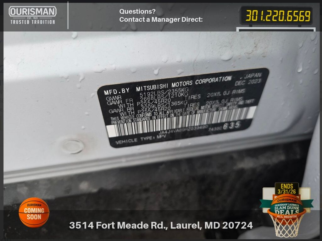 Used 2024 Mitsubishi Outlander SE Black Edition SUV