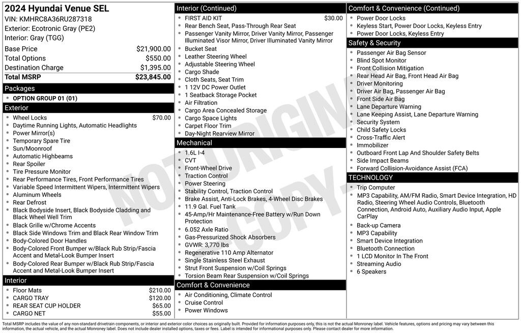Certified 2024 Hyundai Venue SUV
