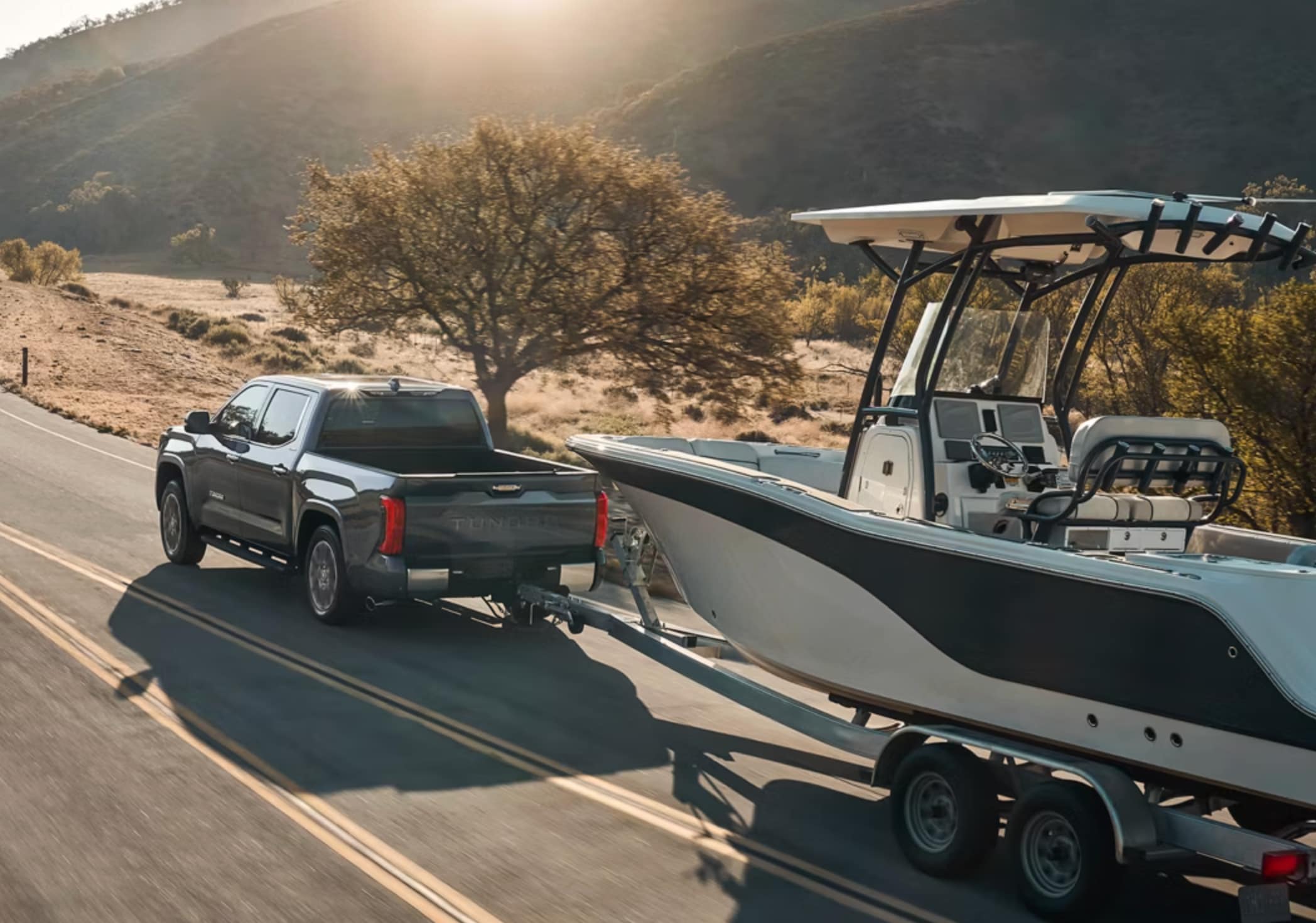 2026 Toyota Tundra Towing a Boat