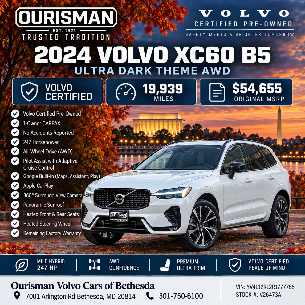 Certified 2026 Volvo XC60 B5 Ultra SUV