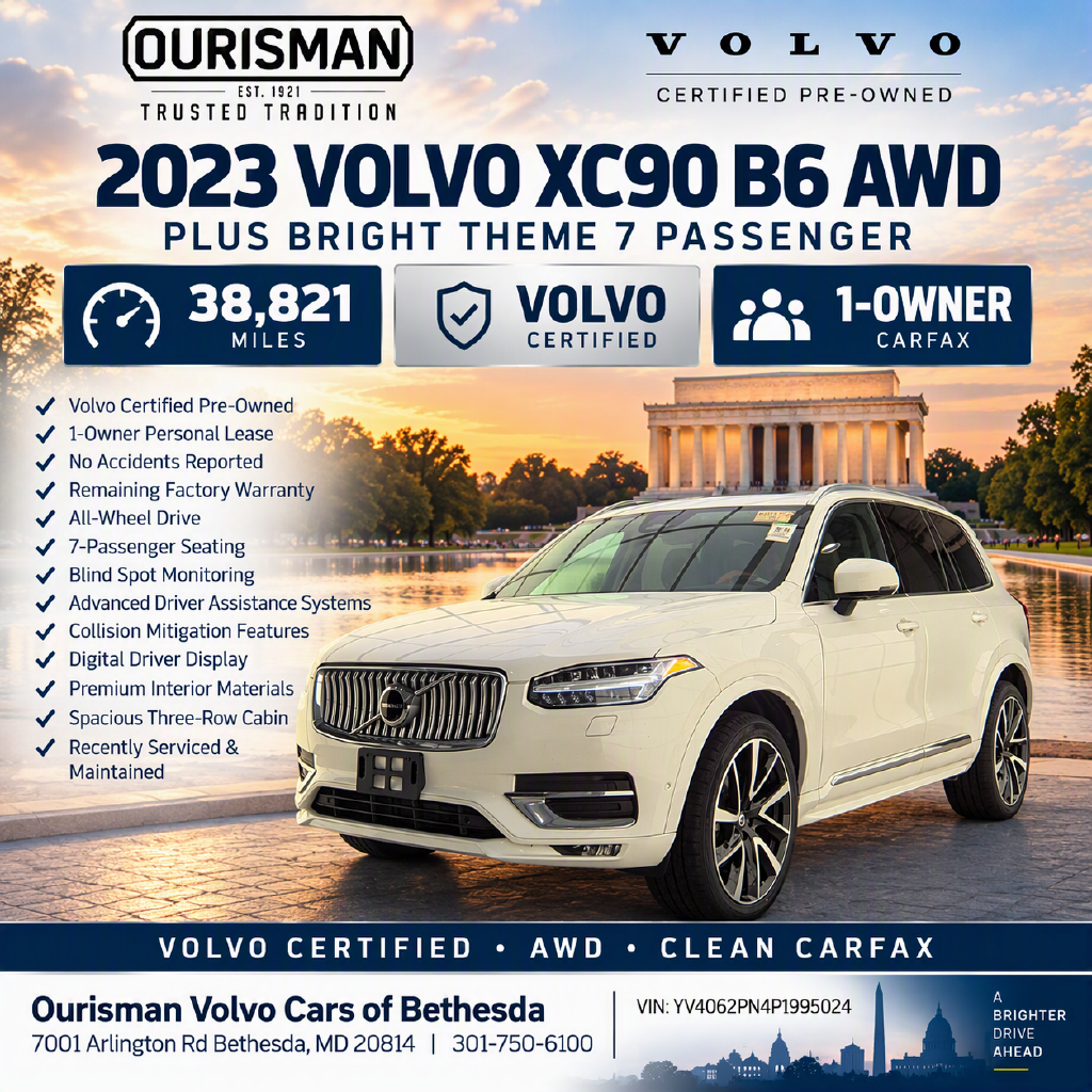 Certified 2023 Volvo XC90 B6 Plus 7-Seater SUV