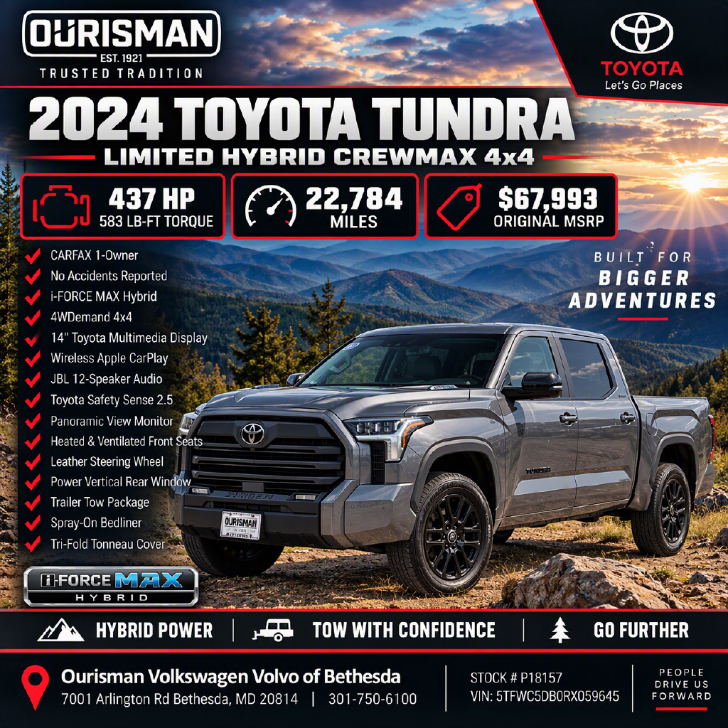 Used 2024 Toyota Tundra i-FORCE MAX Limited Truck CrewMax