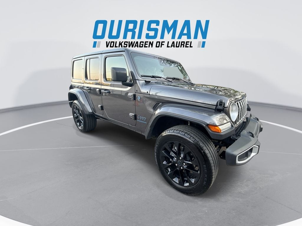 Used 2025 Jeep Wrangler 4xe Sahara 4XE with VIN 1C4RJXP66SW599865 for sale in Laurel, MD