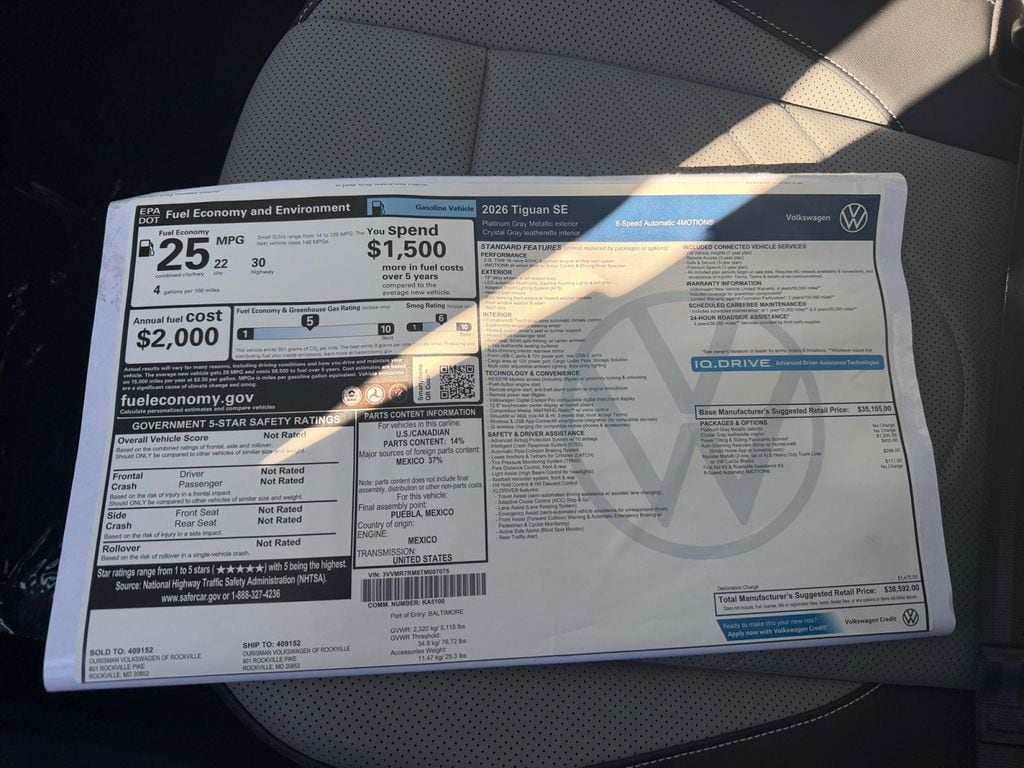 2026 Volkswagen Tiguan SE - Photo 25