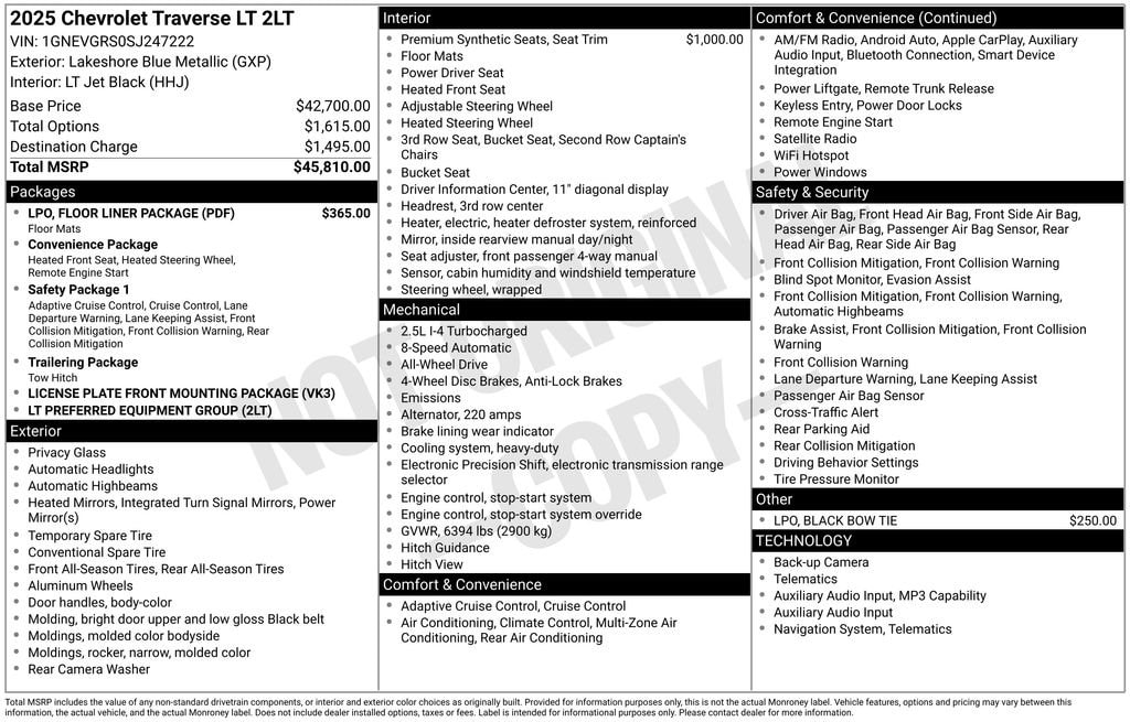 Used 2025 Chevrolet Traverse LT SUV