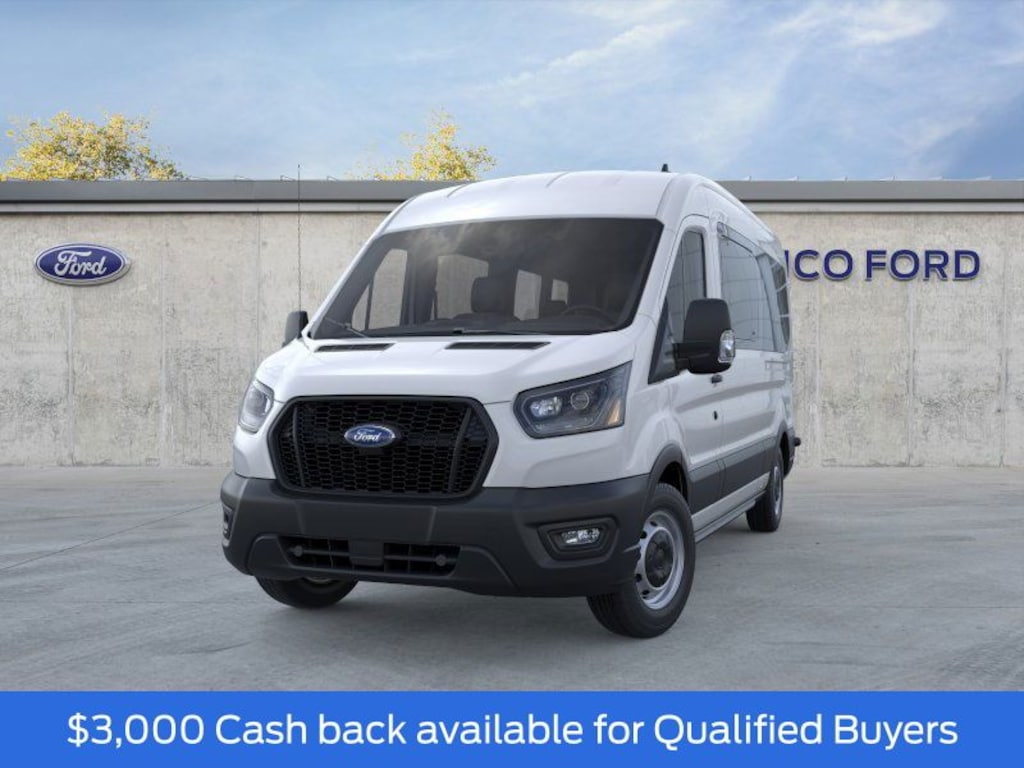 New 2024 Ford Transit-350 Passenger Passenger Van XL Wagon Medium Roof Van