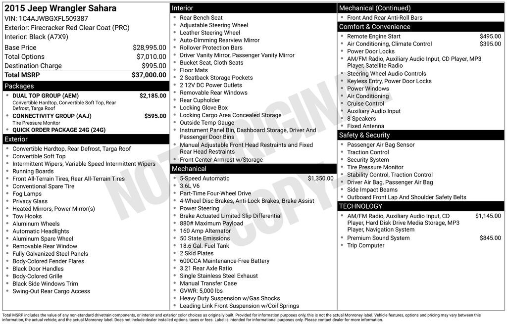 Used 2015 Jeep Wrangler Sahara SUV