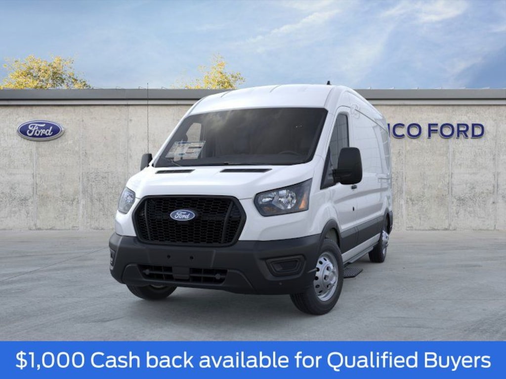 New 2026 Ford Transit-350 Cargo Base w/9,950 lb. GVWR Van Medium Roof Van