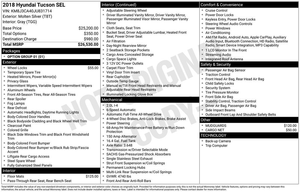 Used 2018 Hyundai Tucson SEL SUV