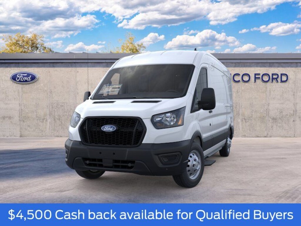 New 2026 Ford Transit-350 Cargo Base w/9,950 lb. GVWR Van Medium Roof Van