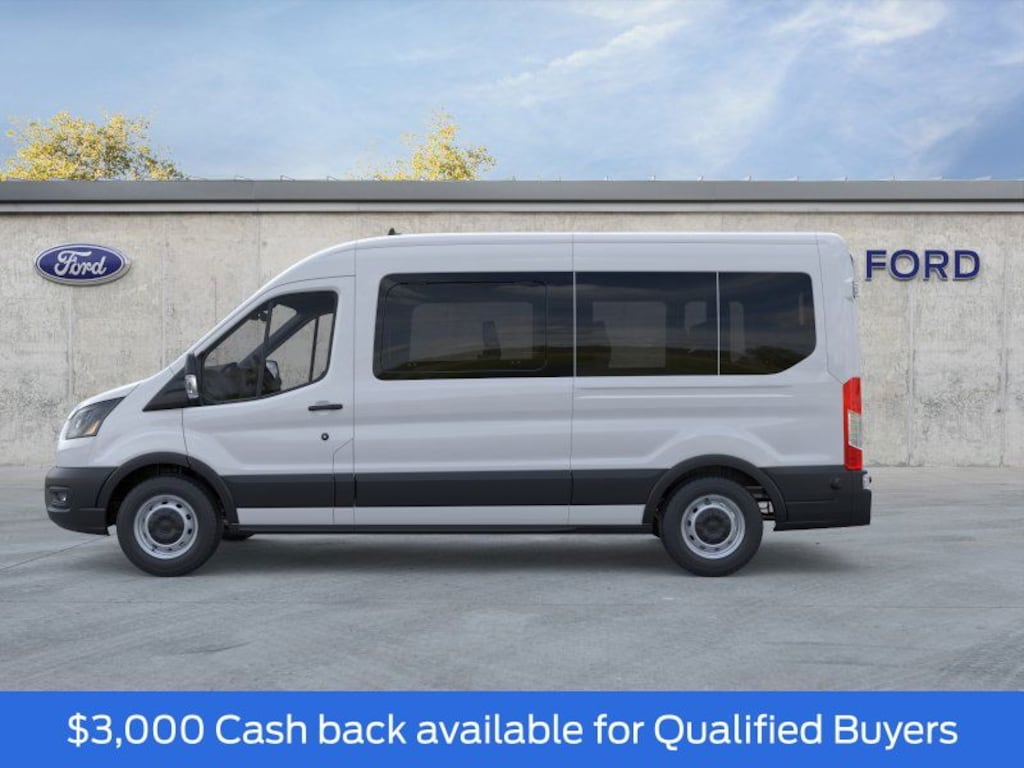 New 2024 Ford Transit-350 Passenger Passenger Van XL Wagon Medium Roof Van