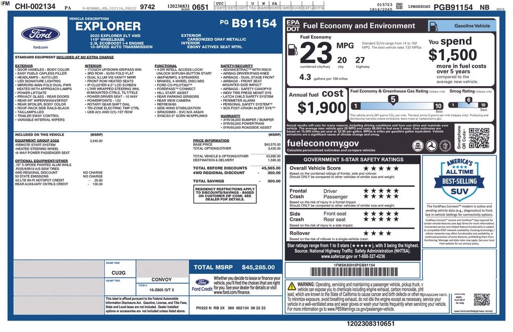 Used 2023 Ford Explorer XLT SUV