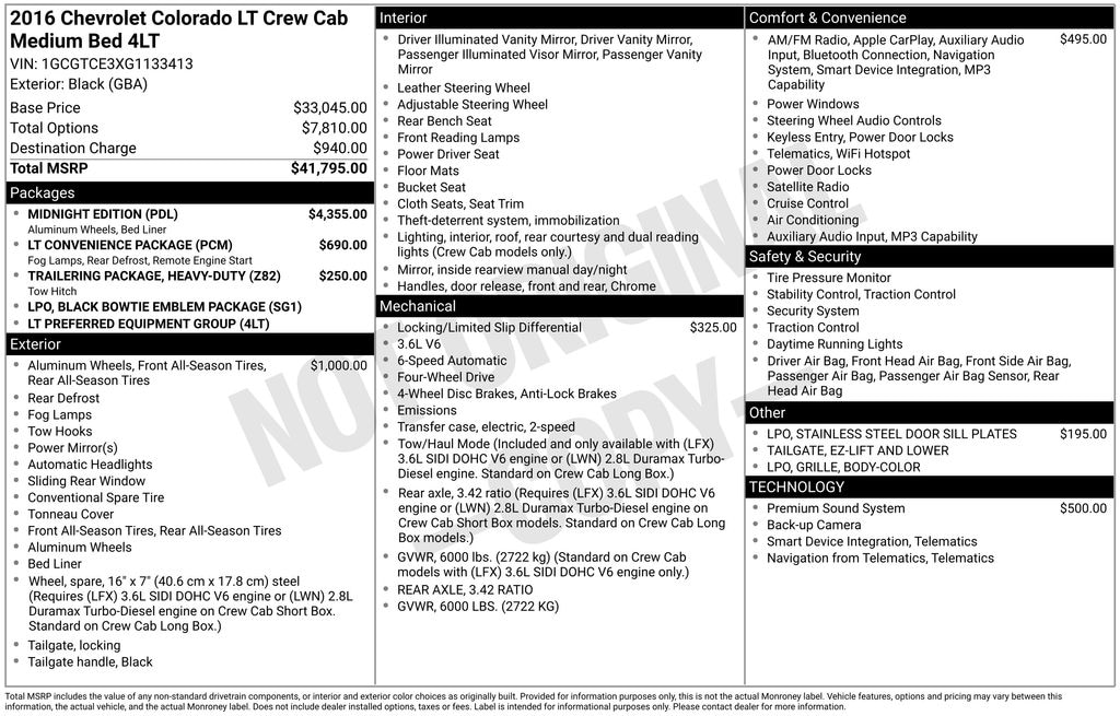 Used 2016 Chevrolet Colorado LT Truck Crew Cab