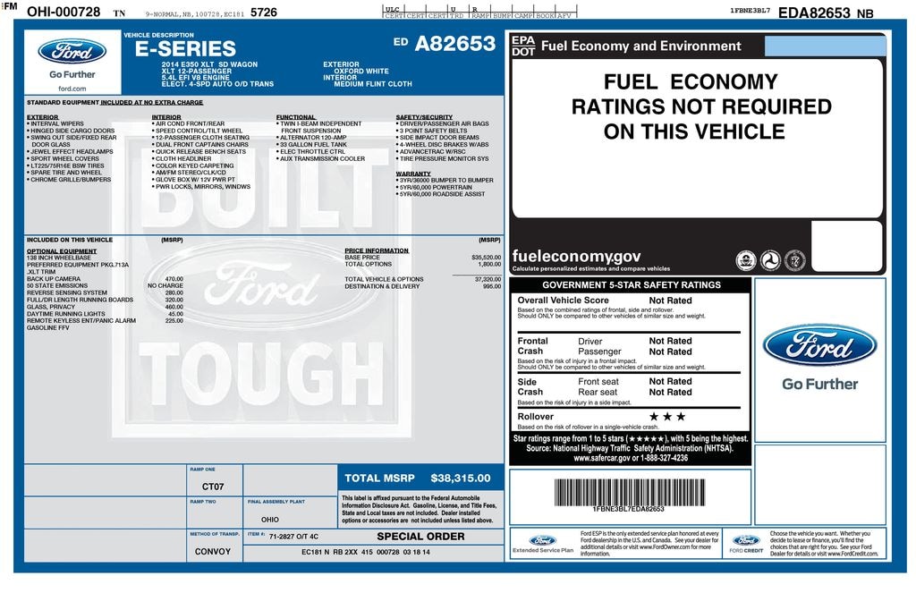 Used 2014 Ford E-350 Super Duty Wagon Wagon