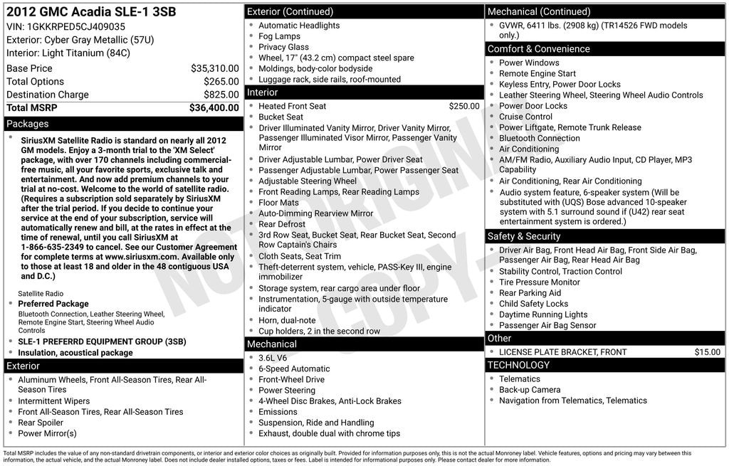 Used 2012 GMC Acadia SUV