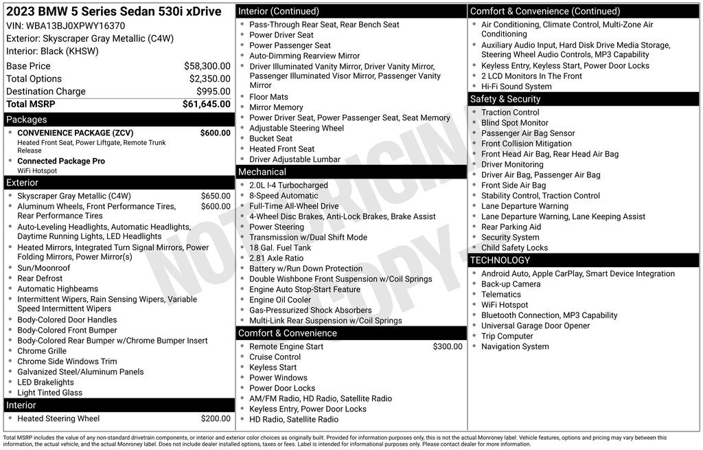 Certified 2023 BMW 530i xDrive Sedan