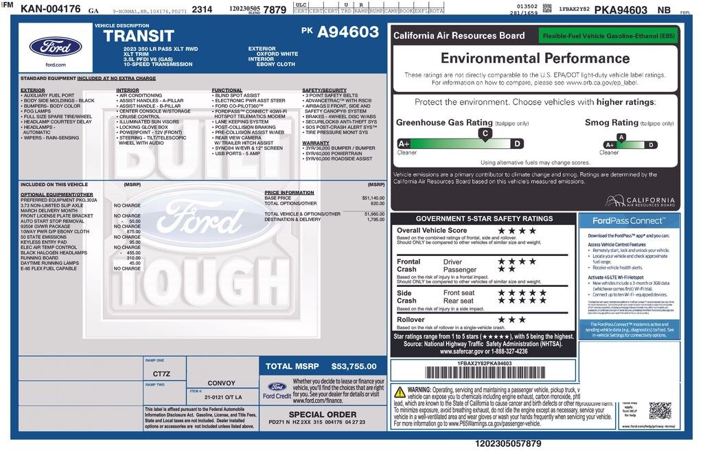 Certified 2023 Ford Transit-350 Passenger Wagon Low Roof Van