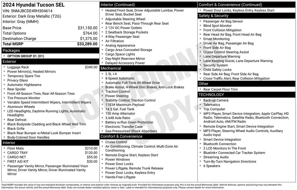 2024 Hyundai Tucson SEL - Photo 2