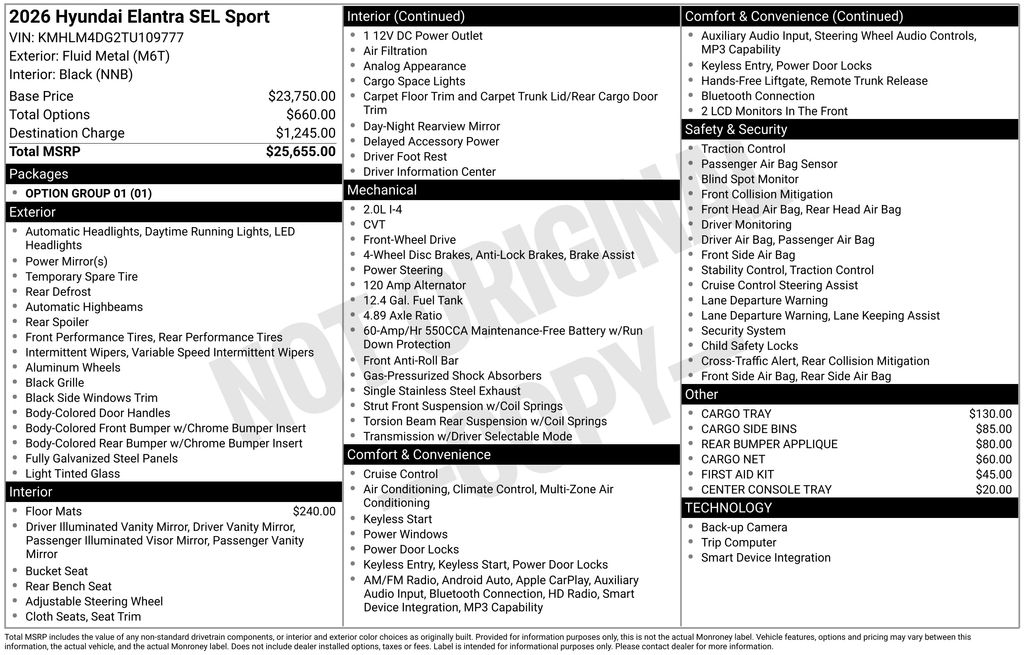 2026 Hyundai Elantra SEL Sport - Photo 2