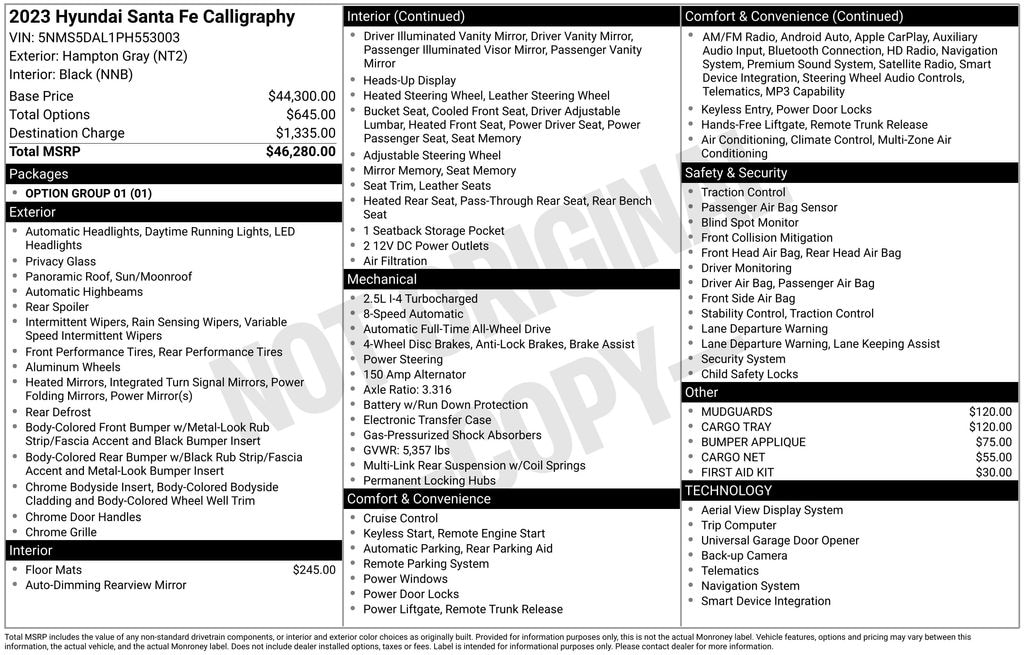 Certified 2023 Hyundai Santa Fe Calligraphy SUV