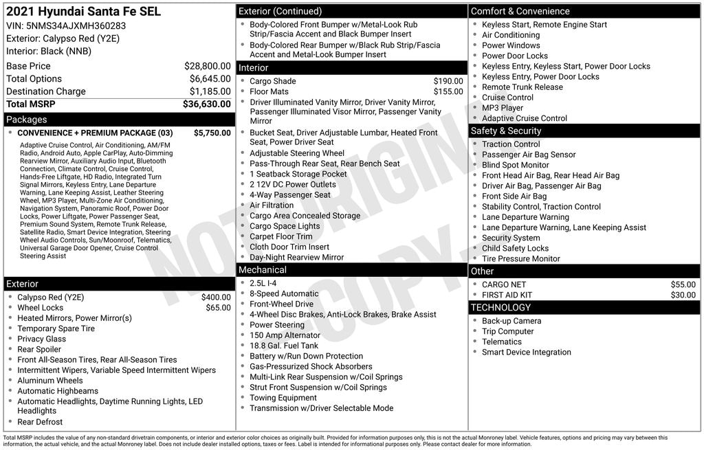 Certified 2021 Hyundai Santa Fe SEL SUV