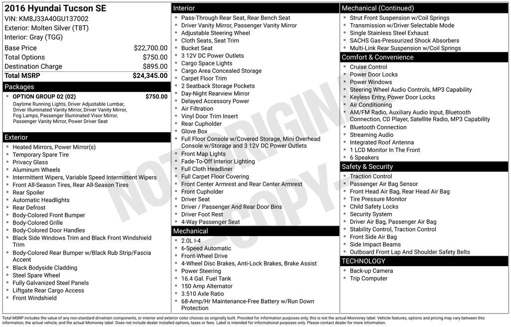 Used 2016 Hyundai Tucson SE SUV