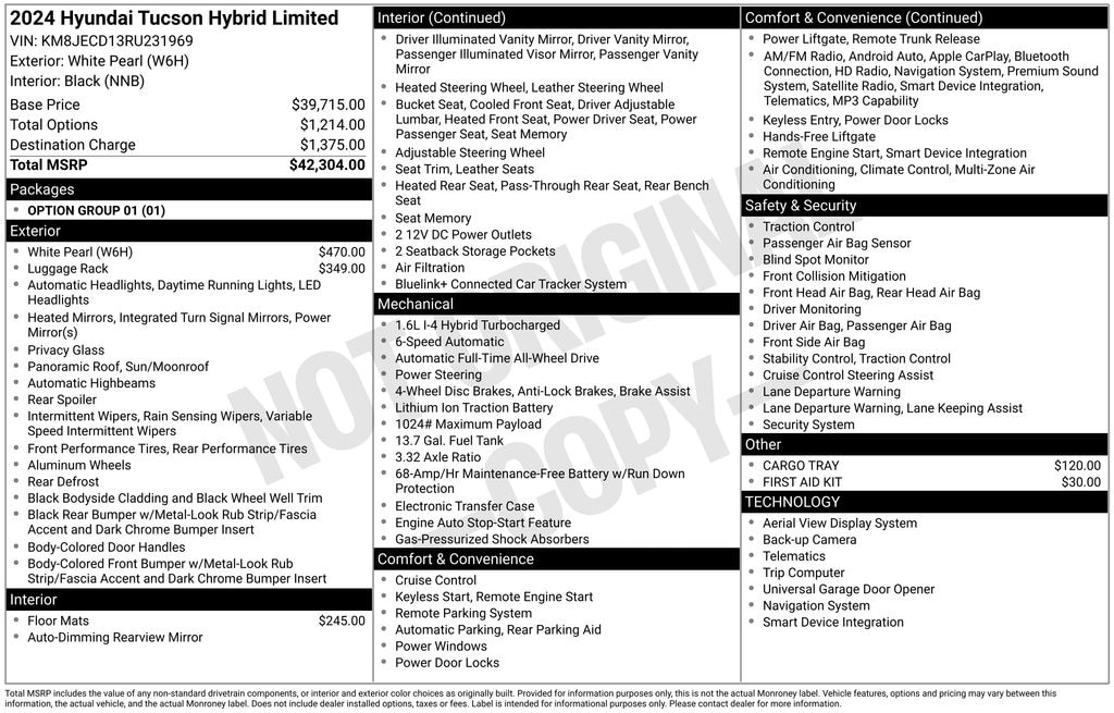 Used 2024 Hyundai Tucson Hybrid Limited SUV