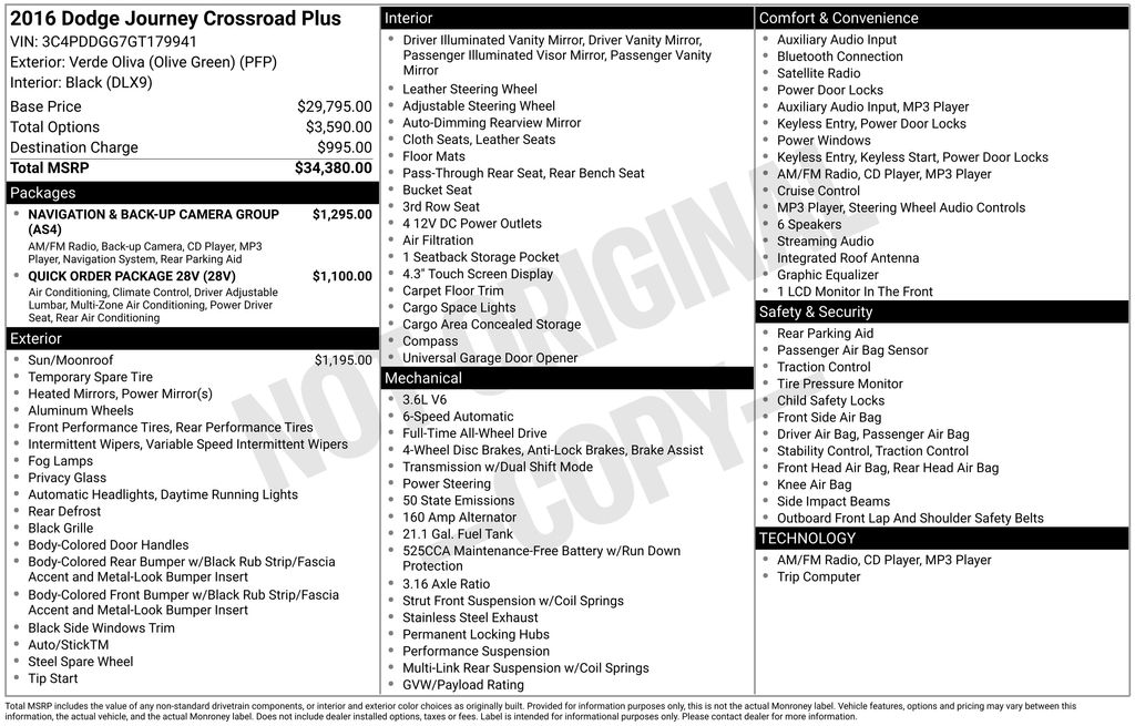 Used 2016 Dodge Journey CrossRoad with VIN 3C4PDDGG7GT179941 for sale in Philadelphia, PA