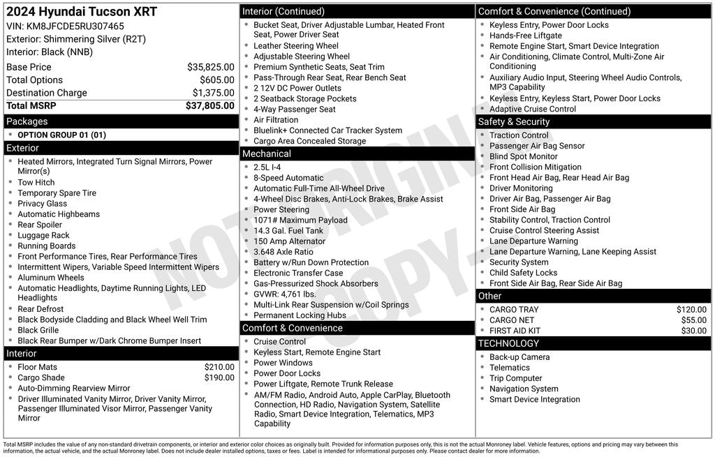 Certified 2024 Hyundai Tucson XRT SUV