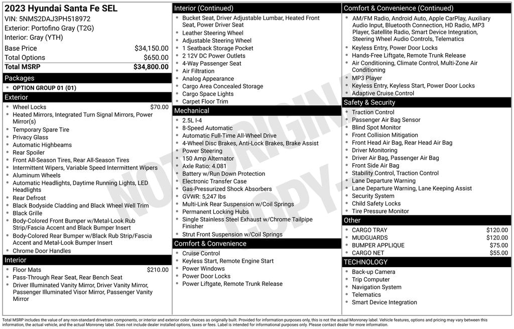 Used 2023 Hyundai Santa Fe SEL SUV