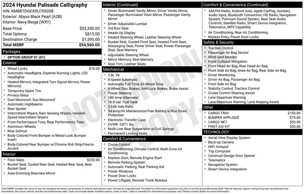 Certified 2024 Hyundai Palisade Calligraphy SUV