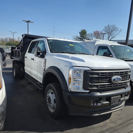2024 Ford F450 4X4 Crew Chassis CAB DRW XL 9' Mason dump Truck Crew Cab