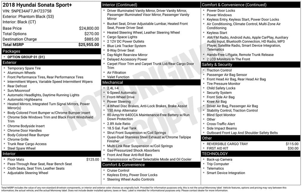 Used 2018 Hyundai Sonata Sport+ Sedan