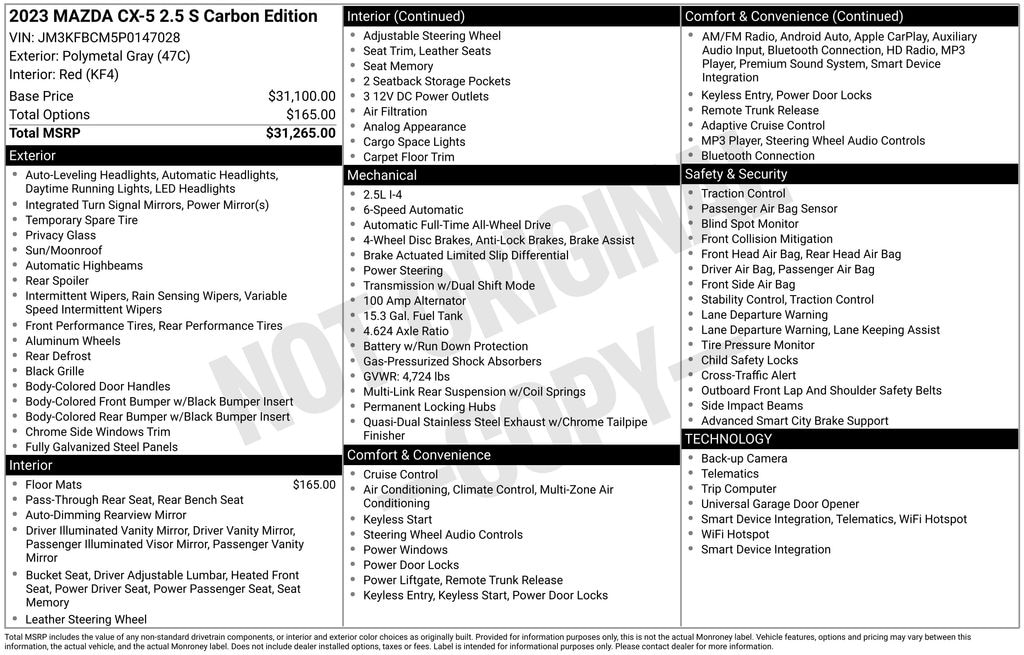 Used 2023 Mazda CX-5 2.5 S Carbon Edition SUV