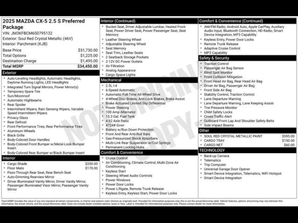 New 2025 Mazda CX-5 2.5 S Preferred AWD Sport Utility