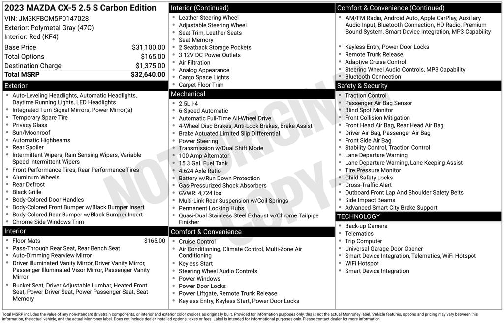 Used 2023 Mazda CX-5 2.5 S Carbon Edition SUV