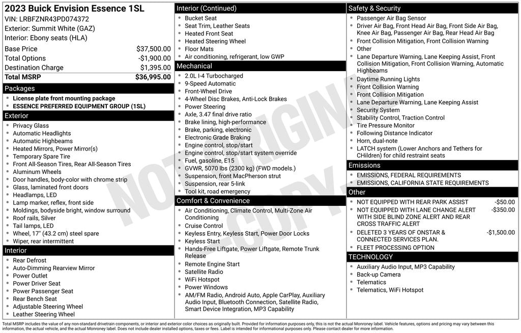 Used 2023 Buick Envision Essence SUV