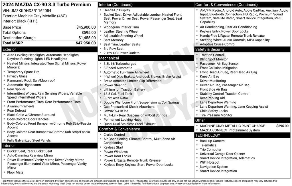 Used 2024 Mazda CX-90 3.3 Turbo Premium SUV