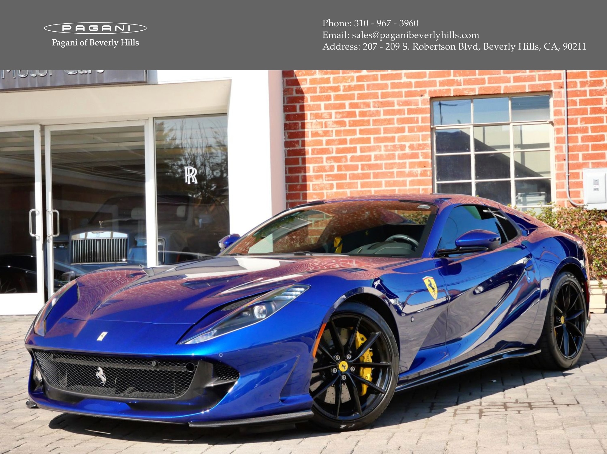 Blu Elettrico 2023 Ferrari 812 Convertible Rear-Wheel Drive 7-Speed Automatic