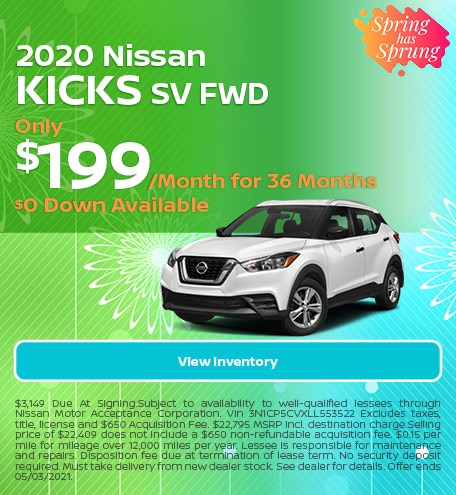 nissan kicks lease specials