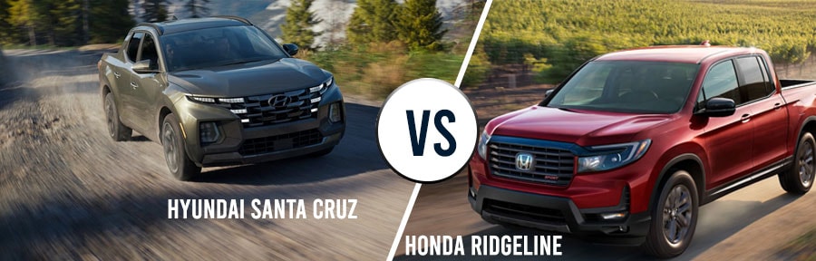 2022 Hyundai Santa Cruz vs. 2022 Honda Ridgeline Comparison Review 