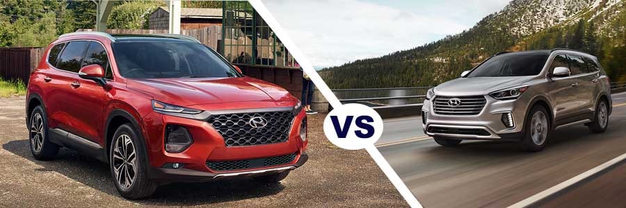 Comparison of the 2018 Hyundai Santa Fe vs 2019 Hyundai Santa Fe