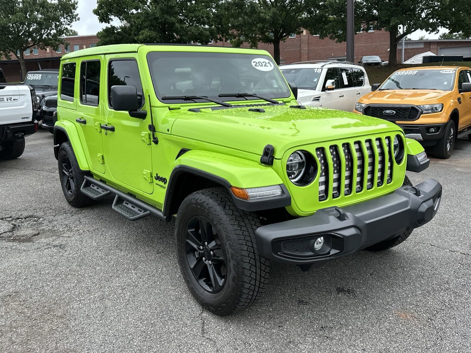 Certified 2021 Jeep Wrangler Unlimited Sahara Altitude with VIN 1C4HJXEG7MW824773 for sale in Roswell, GA