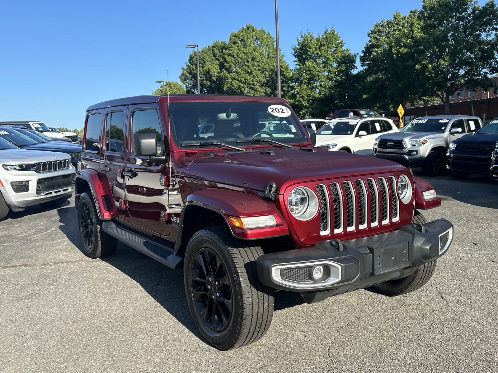 Certified 2021 Jeep Wrangler Unlimited Sahara 4XE with VIN 1C4JJXP62MW810124 for sale in Roswell, GA