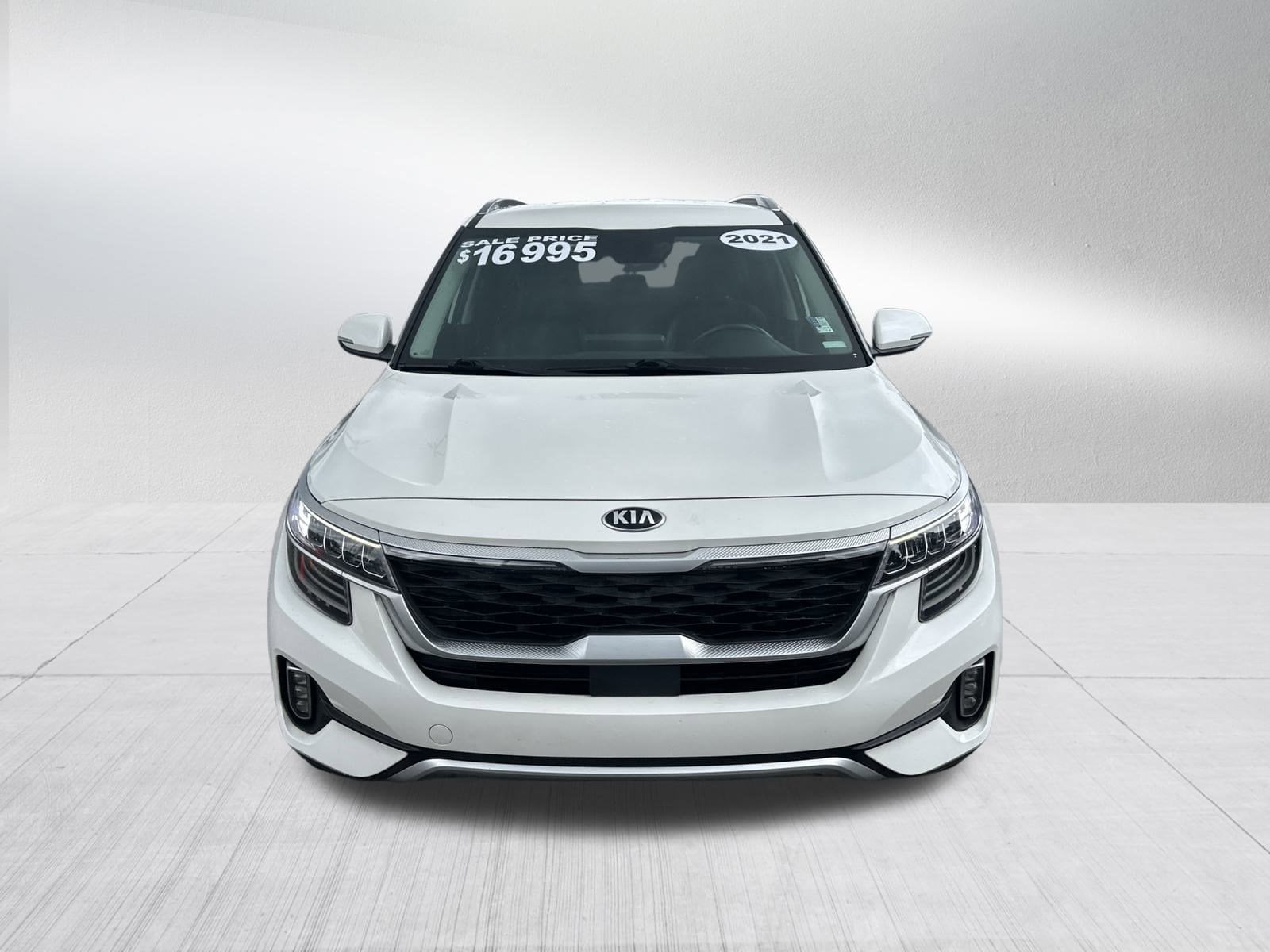 Used 2021 Kia Seltos SX with VIN KNDETCA29M7073587 for sale in Roswell, GA