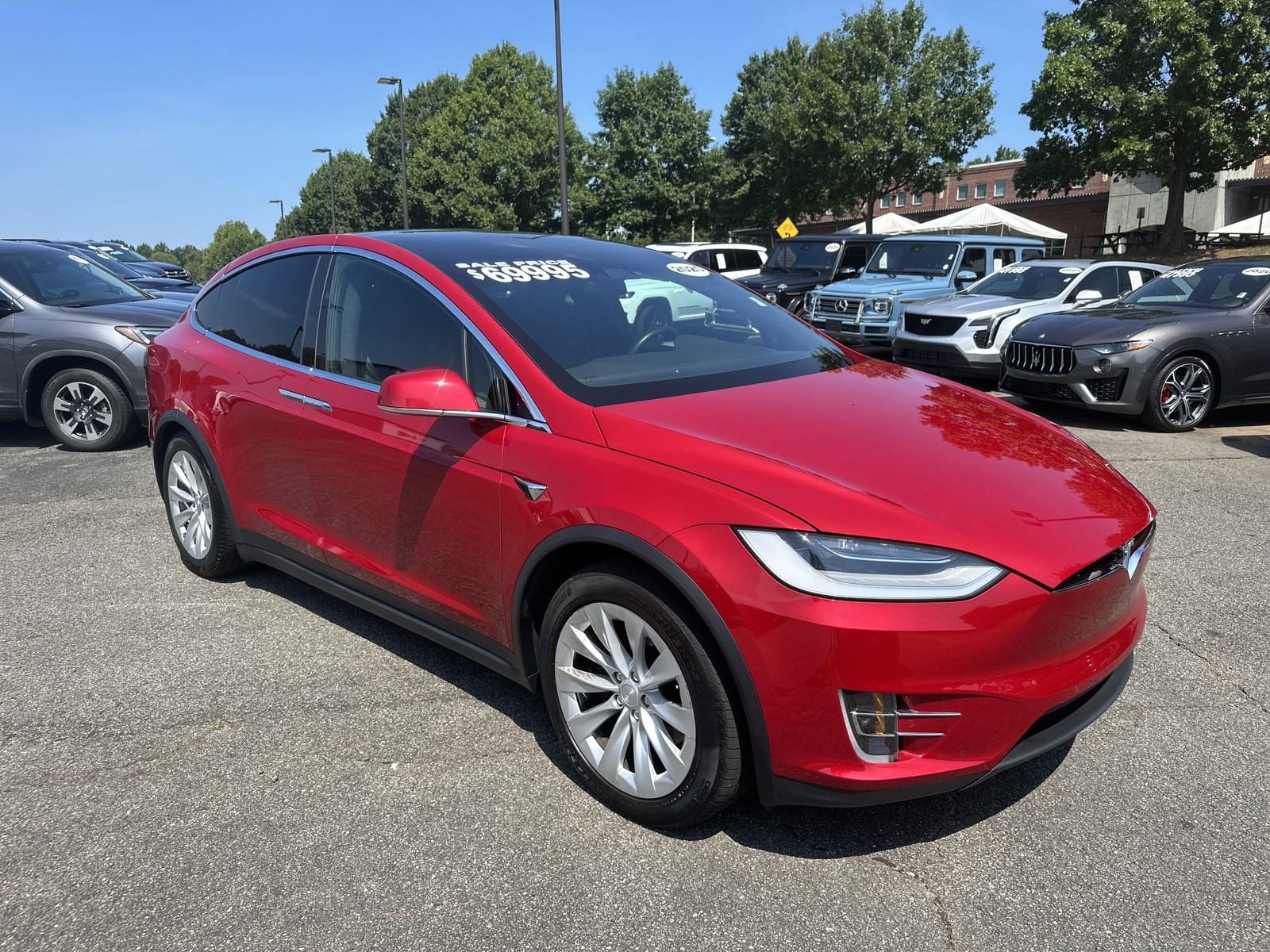 Used 2020 Tesla Model X Long Range Plus with VIN 5YJXCDE25LF302803 for sale in Roswell, GA